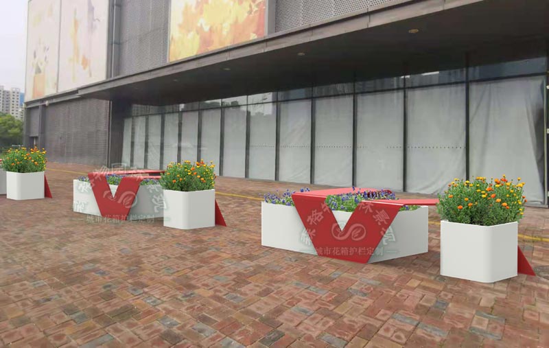 創(chuàng)意多變不銹鋼花箱座椅