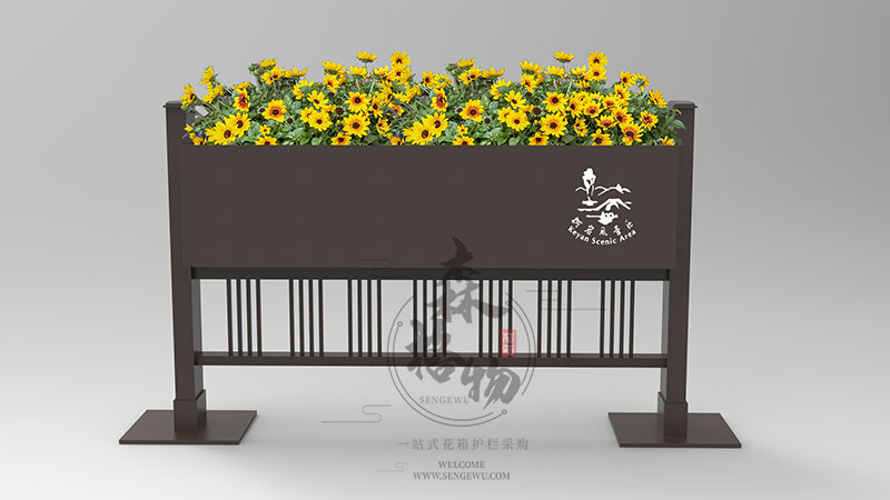 馬槽式金屬花箱護(hù)欄