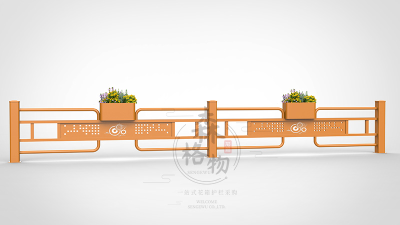 工廠生產(chǎn)區(qū)域護(hù)欄隔斷花箱隔離欄